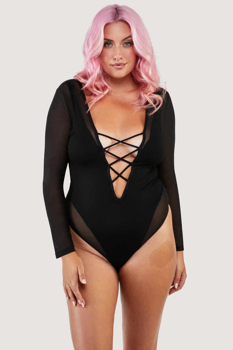 Anika Mesh + Jersey Bodysuit by Playful Promises - sizes 8, 10, 12