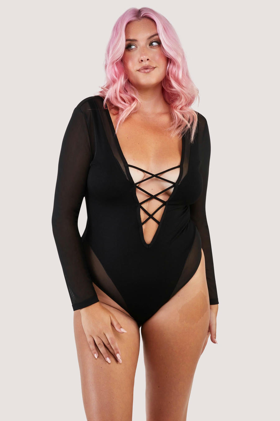 Anika Mesh + Jersey Bodysuit by Playful Promises - sizes 8, 10, 12