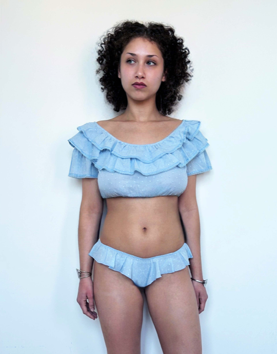Kiki Loren Top in Baby Blue Swiss Dot Cotton By Only Hearts Lingerie - S-L (++)