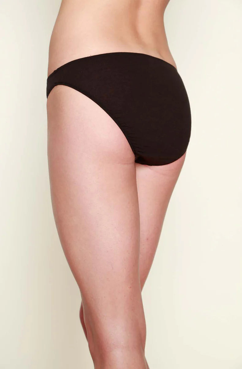 Organic Cotton French Bikini Brief BY Only Hearts in Black, White + Cotton Candy Pink -S-XL