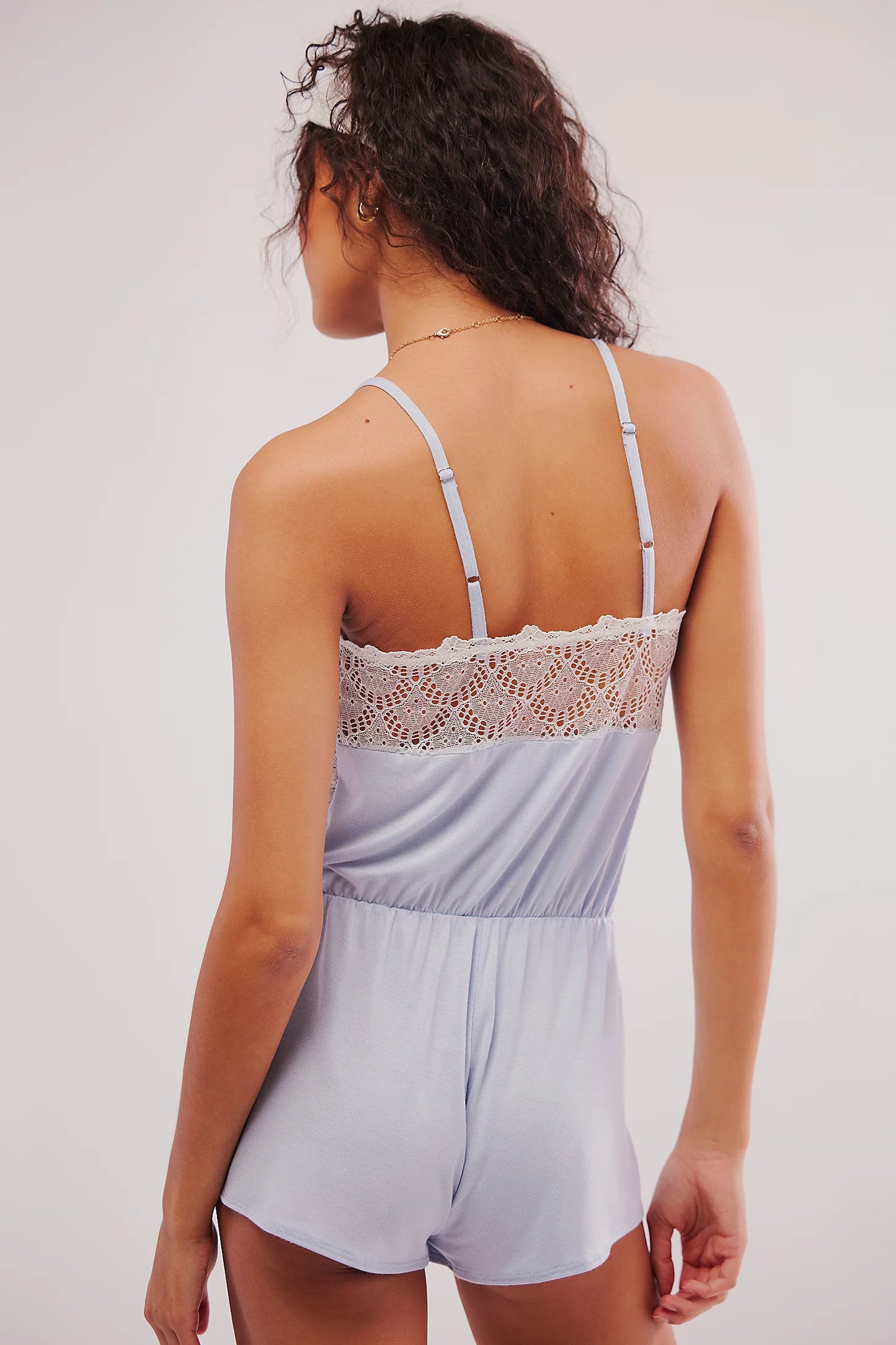 Venice Tulip Teddy By Only Hearts in Black and Powder Blue - size L