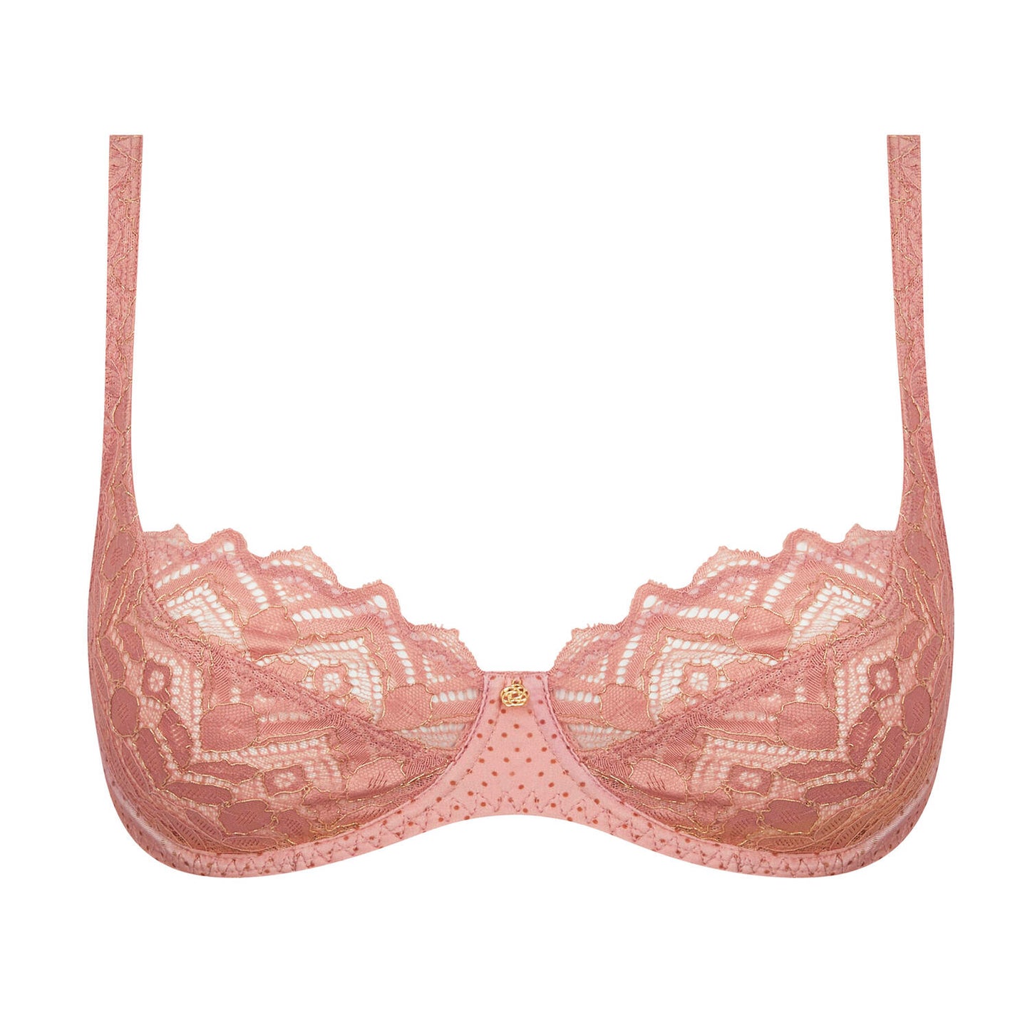 Petille Glam in Sparkling Rosé Tulip Demi Bra By Antigel - 30-40 bands B-E cups