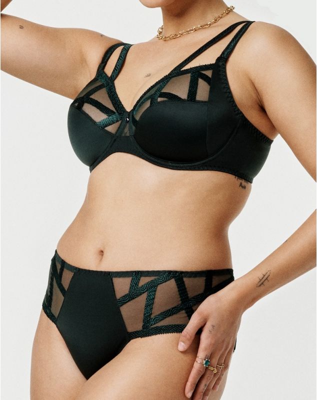 Série in Émeraude Full Cup Bra By Louisa Bracq - 30-46 bands, B-I cups (EURO sizing)