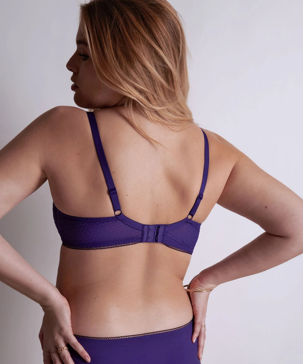 Illusion Fauve in Ultraviolet Half Cup Bra By Aubade - 30-40 B-G