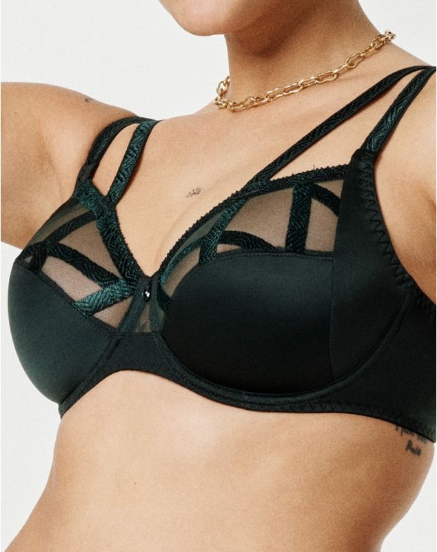 Série in Émeraude Full Cup Bra By Louisa Bracq - 30-46 bands, B-I cups (EURO sizing)