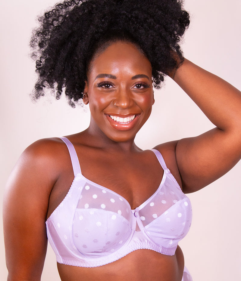 Carmen Bra By Fit Fully Yours - Full support lilac polka dot bra