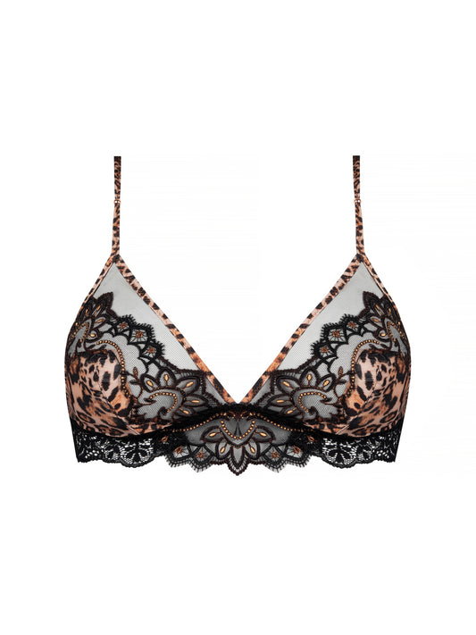 Fauve Amour in Amber Panthere Wireless Bra By Lise Charmel - S & L
