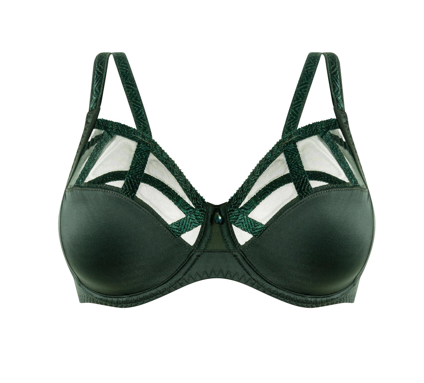 Série in Émeraude Full Cup Bra By Louisa Bracq - 30-46 bands, B-I cups (EURO sizing)
