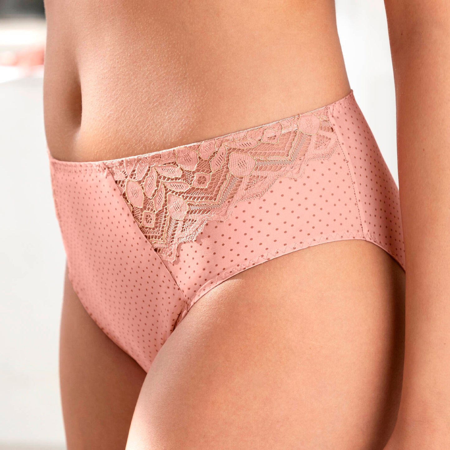 Petille Glam in Sparkling Rosé High Waist Brief By Antigel - M-XXXL