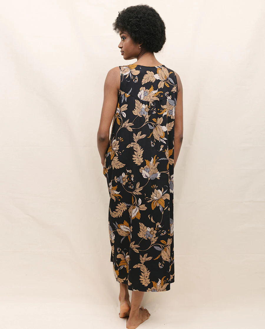 Brixton Floral Print Long Nightdress By Fable & Eve - M-XL