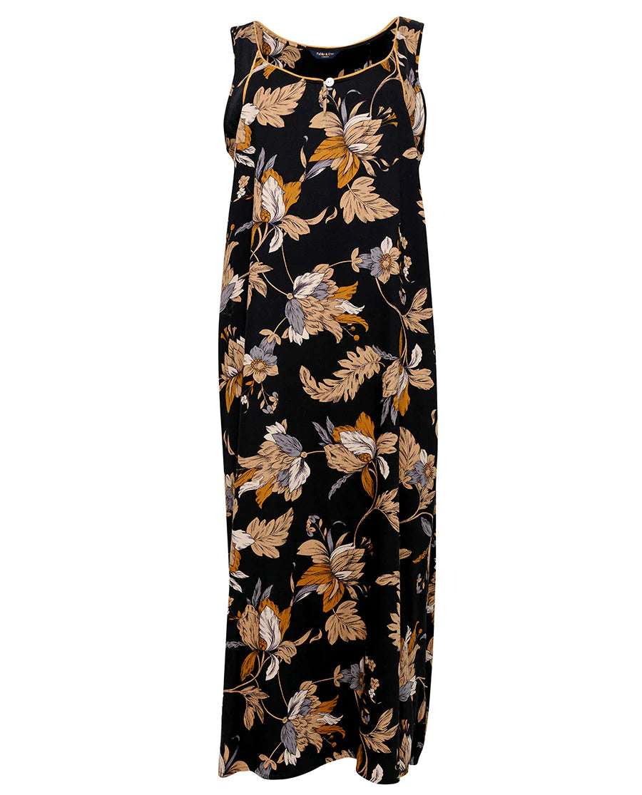 Brixton Floral Print Long Nightdress By Fable & Eve - M-XL