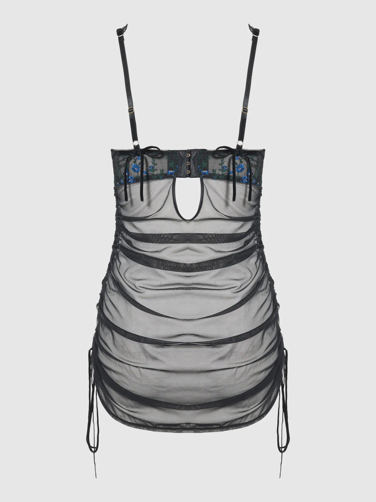 Harlow Embroidered Mesh Chemise By Frederick's Of Hollywood - XL & XXL