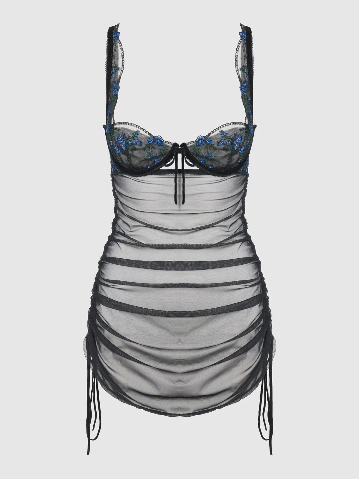 Harlow Embroidered Mesh Chemise By Frederick's Of Hollywood - XL & XXL