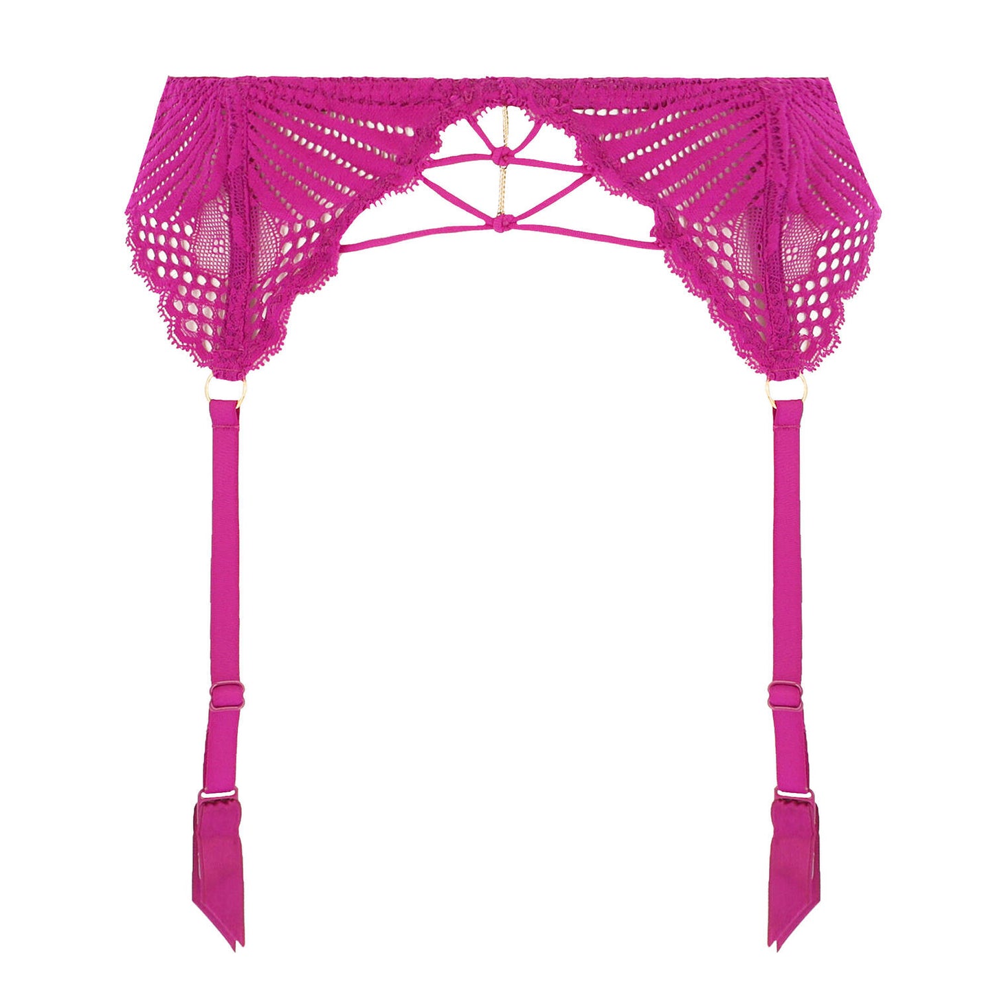 Rhythm Of Desire in Radiant Pink Lace Garter Belt By Aubade - XS & S