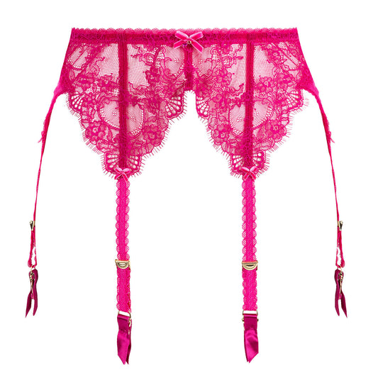 Zsa Zsa Six Strap Suspender in Magenta By Dita Von Teese Lingerie - XS-4X