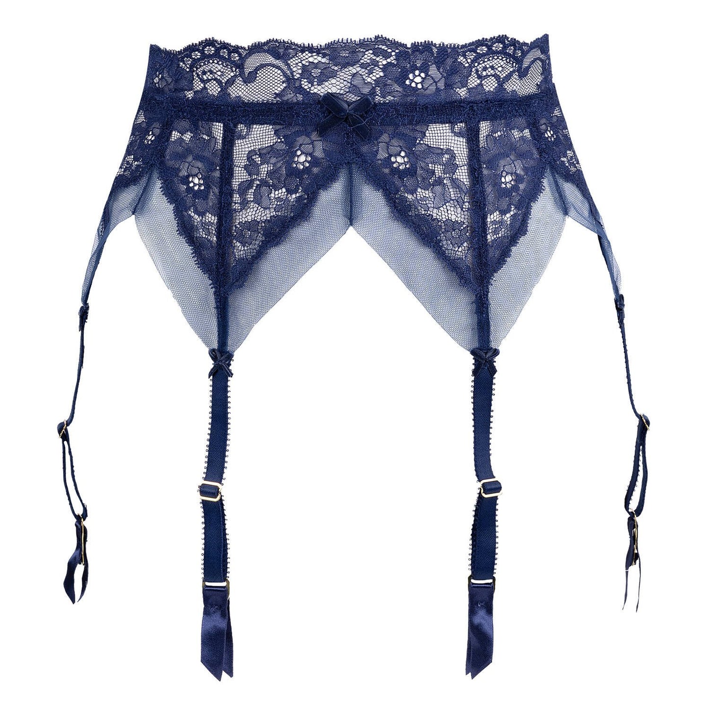 Yva Six Strap Suspender Belt in After Dark By Dita Von Teese Lingerie - XS - 4X
