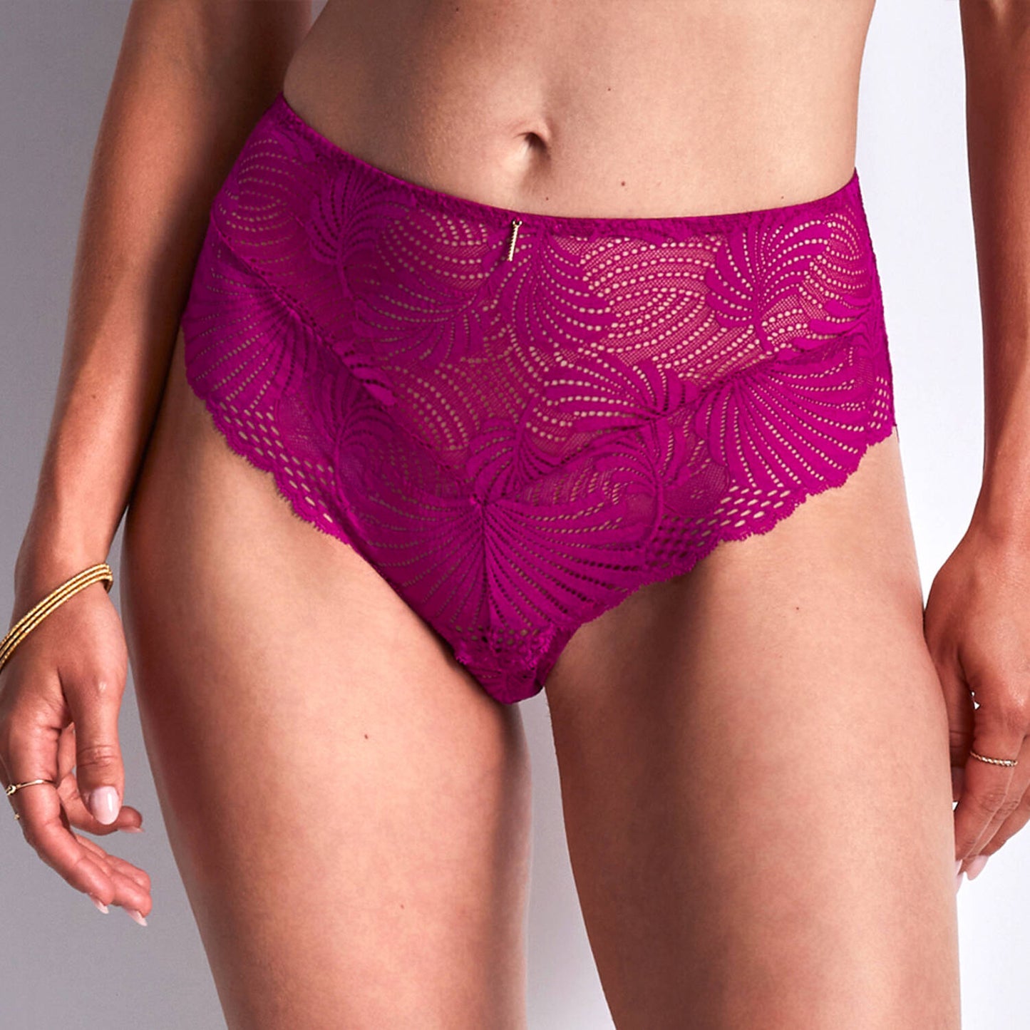 Rhythm Of Desire in Radiant Pink High Waist Brief By Aubade - S
