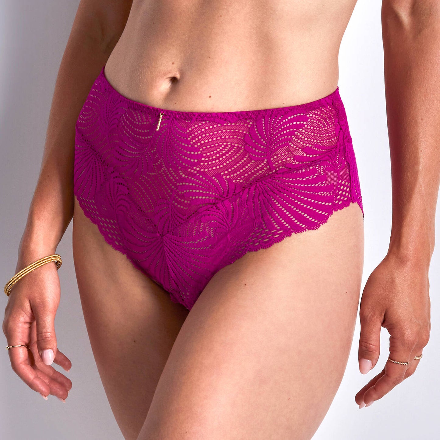 Rhythm Of Desire in Radiant Pink High Waist Brief By Aubade - S