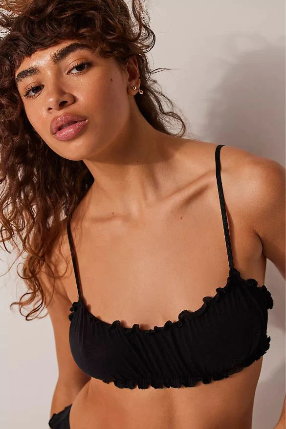 Organic Cotton Joey Bralette BY Only Hearts in Black - S-L