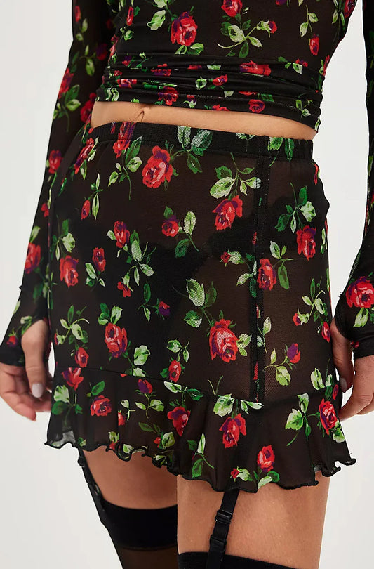 Betsey Rose Garter Skirt By Only Hearts Lingerie - M