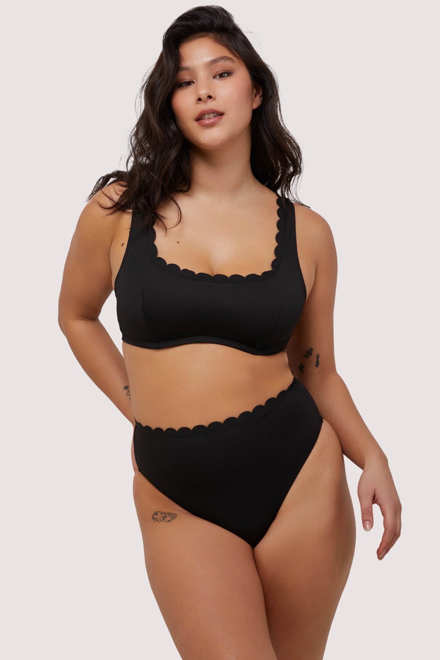 Sophia Scallop High Waist Bikini Bottom - 4 & 14