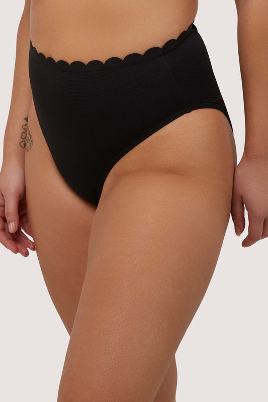 Sophia Scallop High Waist Bikini Bottom - 4 & 14