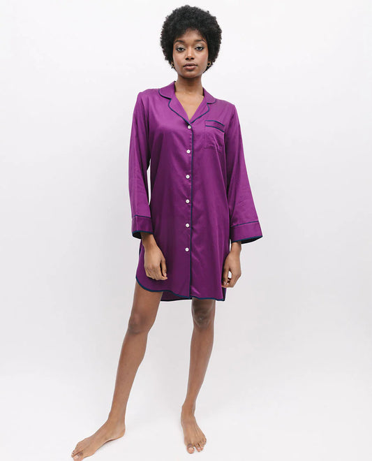 Southbank Magenta Nightshirt  By Fable & Eve - S-XL