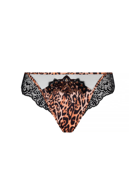 Fauve Amour in Amber Panthere Thong By Lise Charmel - XS-XXL