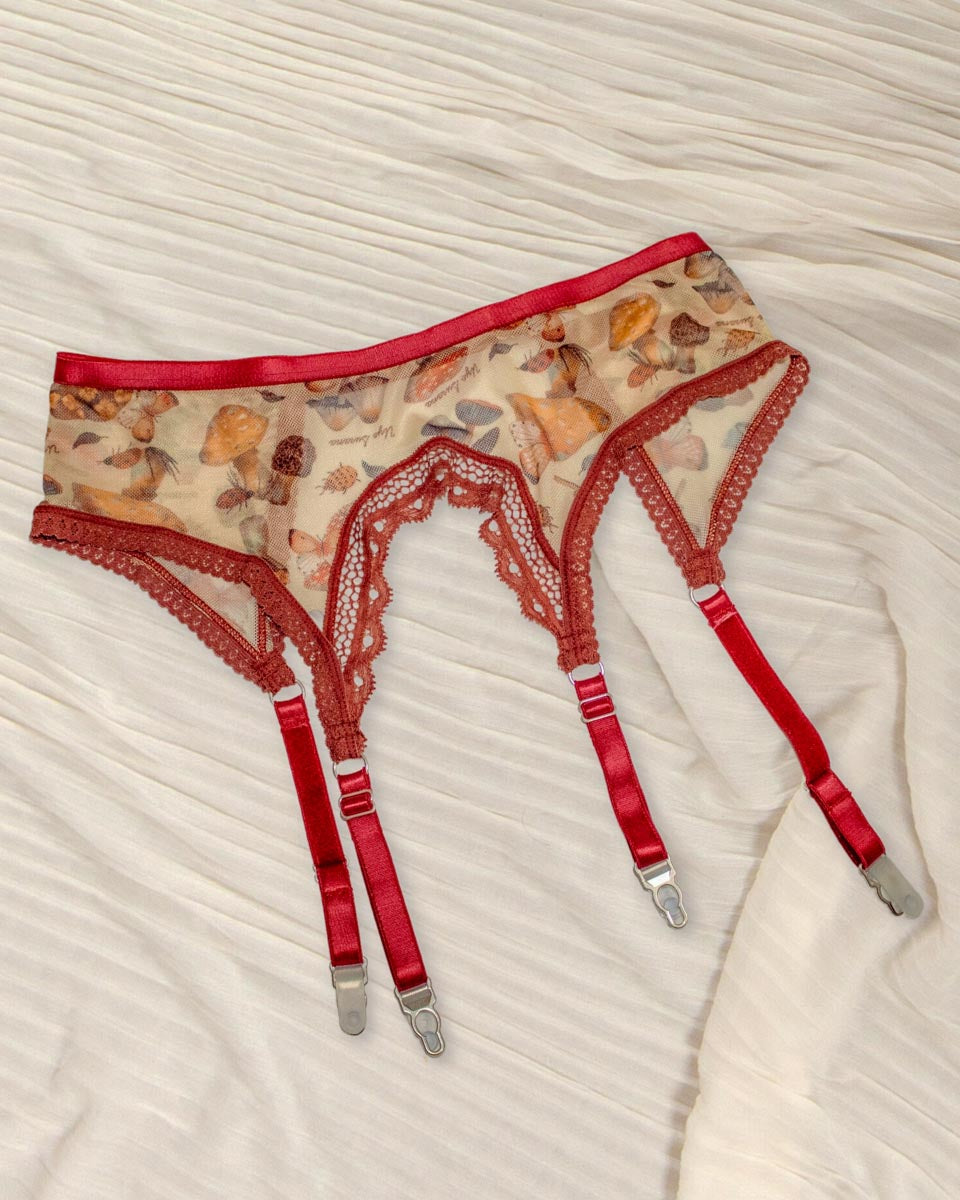 Magical Mushroom Garter Belt By Uye Surana - M - 4XL