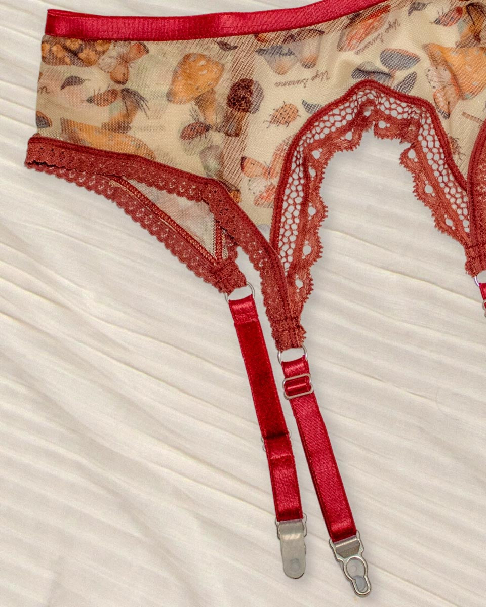 Magical Mushroom Garter Belt By Uye Surana - M - 4XL