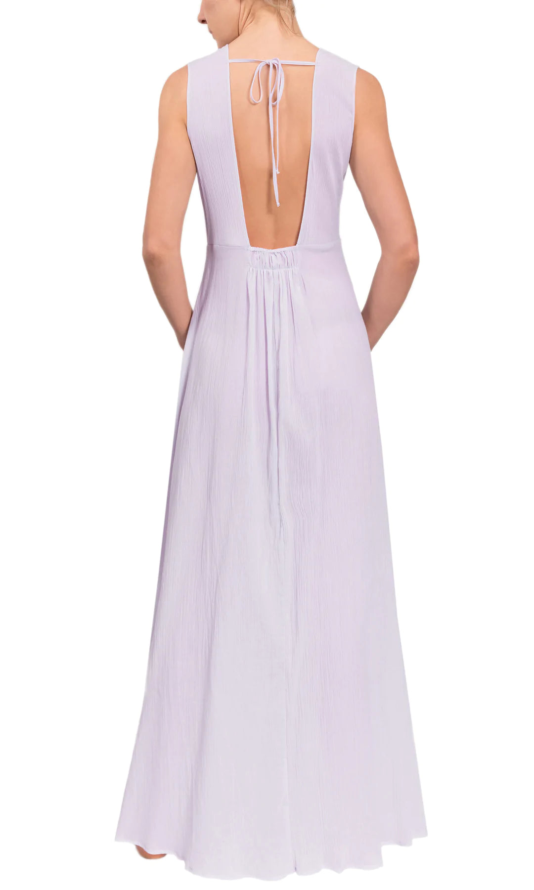 Amelia Luxury Cotton Long Nightgown In Lilac - XS-XXL (0-20)