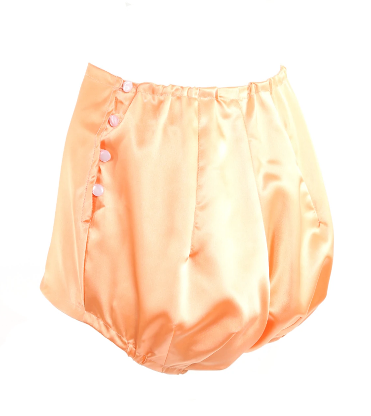 Assiette Satin Bloomers - Black and Peach - sizes S-5X