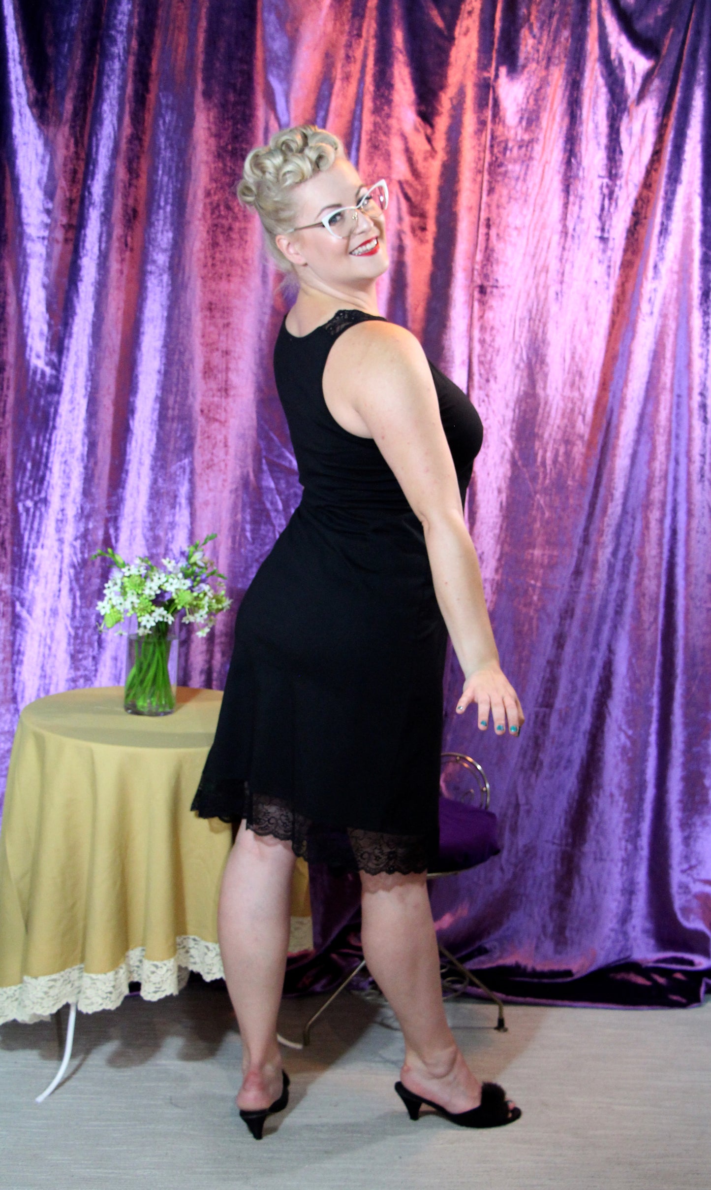 Simone Short Cotton + Lace Gown By Salua - S & M