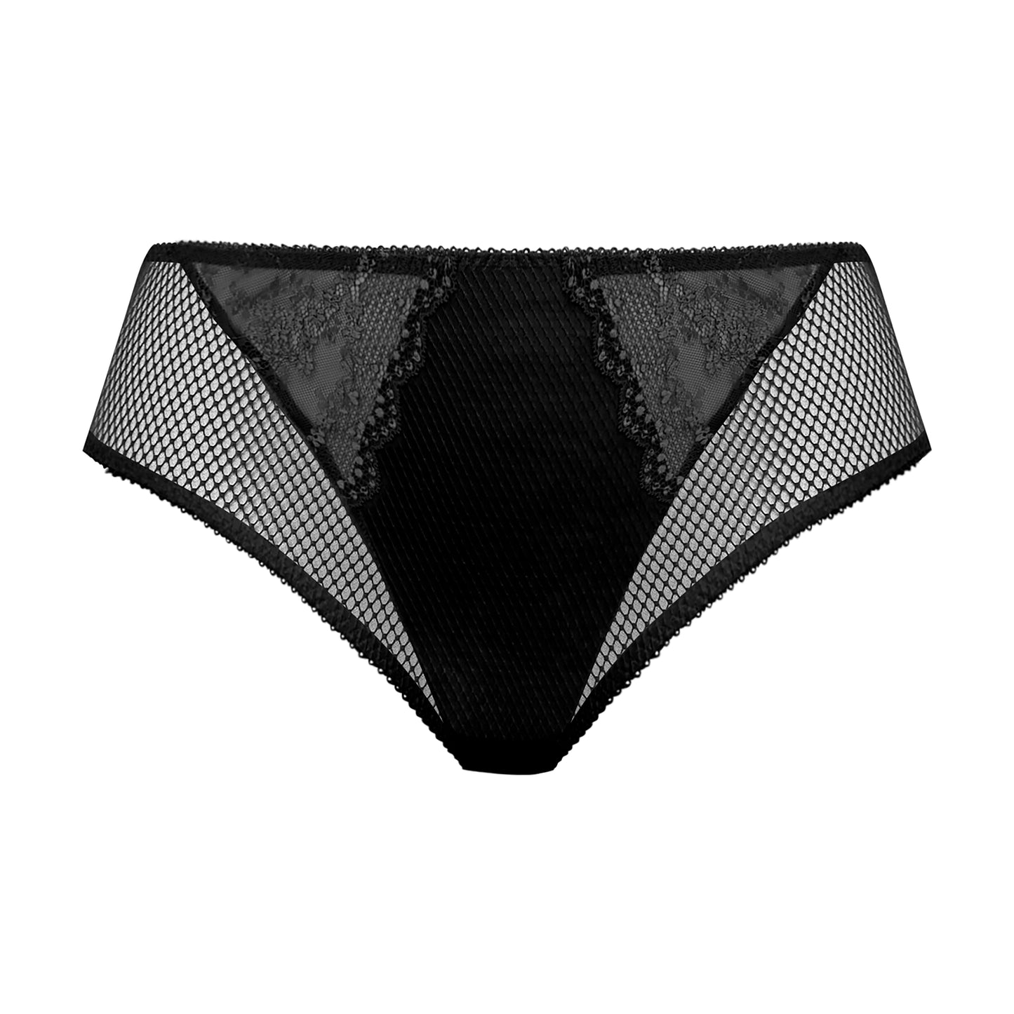 Charley High Leg Brief In Black By Elomi - M - 4X