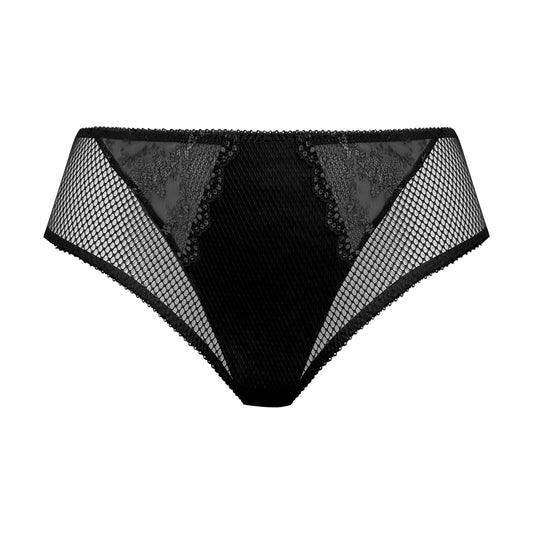 Charley High Leg Brief In Black By Elomi - M - 4X