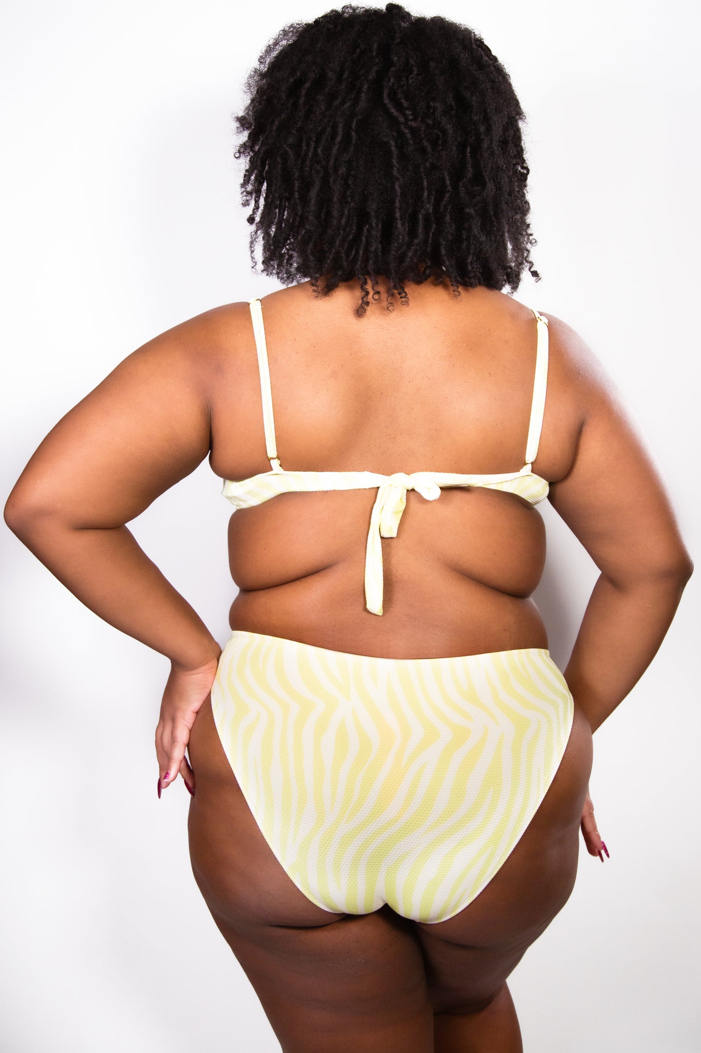 Kingdom + State Lime Zebra Print Bikini - XS-2X