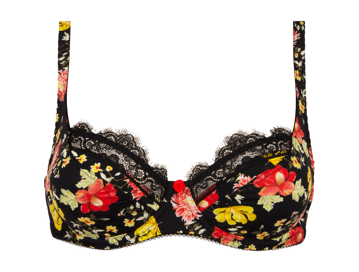 Buy Half Cup Floral Printed Underwired Bra For Women in Nigeria