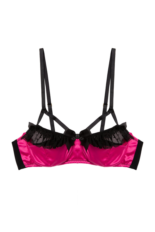 Inga Pink Ruffle Peek-A-Boo Bra - sizes 4-16
