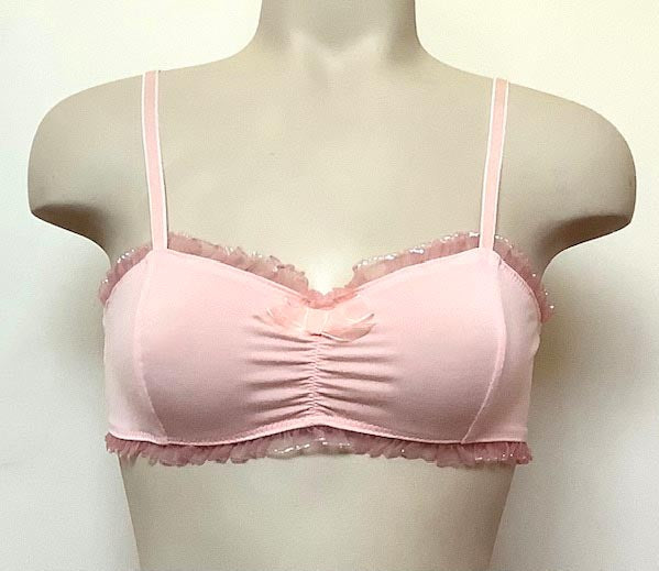 Inspiration Vintage for Gigi : Jean Bamboo Bralette In Pink Champagne - XS-1X