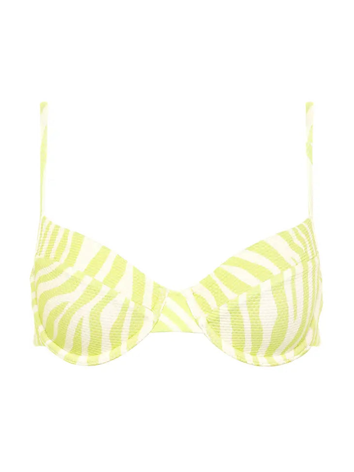 Kingdom + State Lime Zebra Print Bikini - XS-2X
