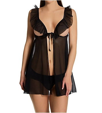 Untie Me Babydoll + thong Set - "One size"(xs-m)