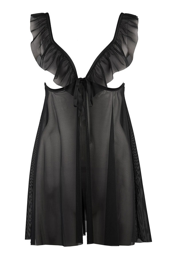 Untie Me Babydoll + thong Set - "One size"(xs-m)