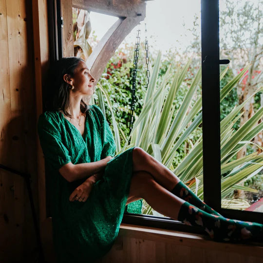 Paulette the Green - "Women's" socks