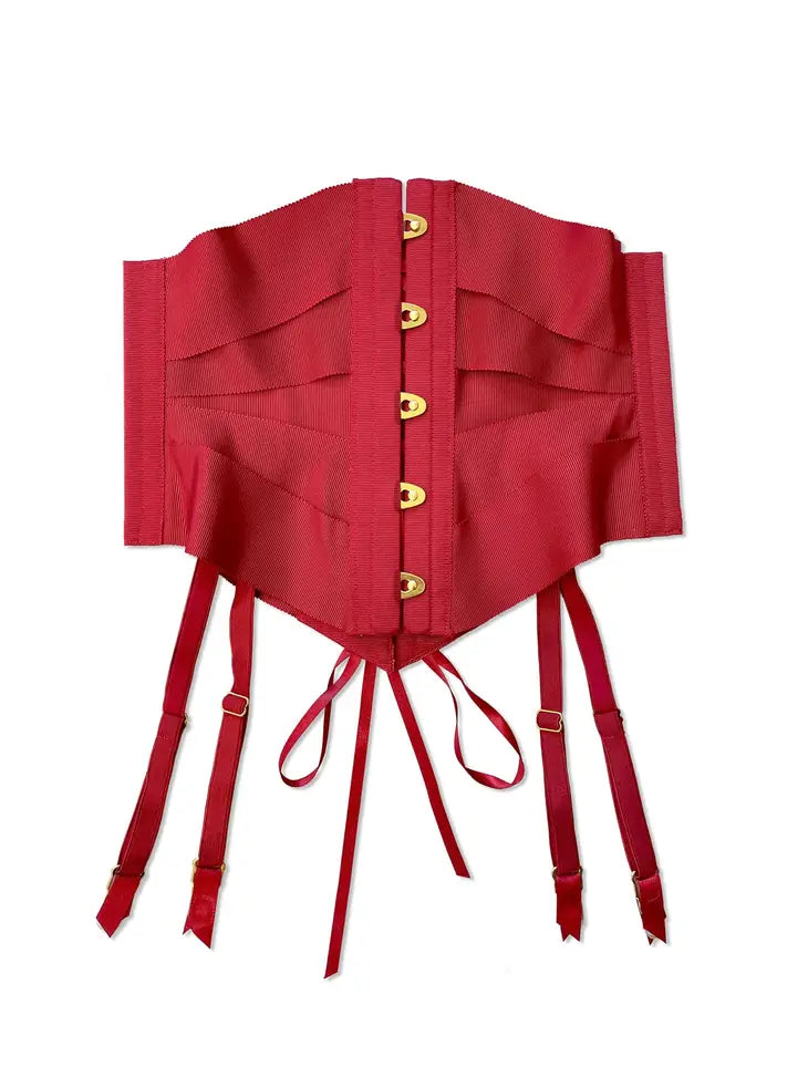 Rouge Luxe Ribbon Corset By Evgenia - XL only