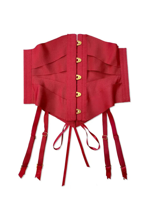 Rouge Luxe Ribbon Corset By Evgenia - XL only