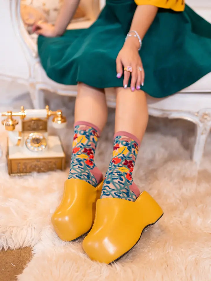 Tapestry Vines Sheer Sock By Sock Candy