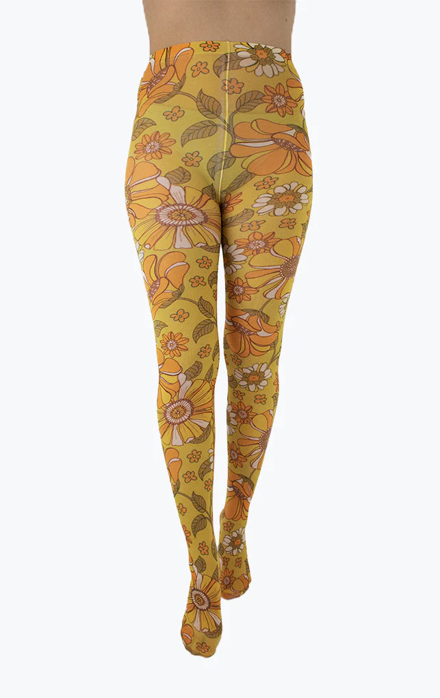 Floral print sales tights women's