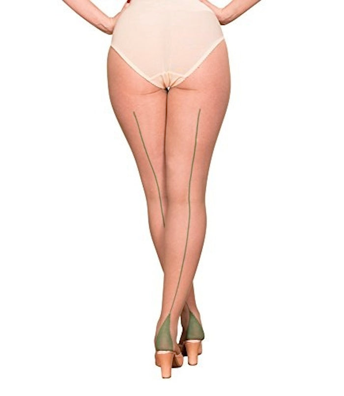 Backseam Pantyhose - black/black, champagne/black & champagne/red