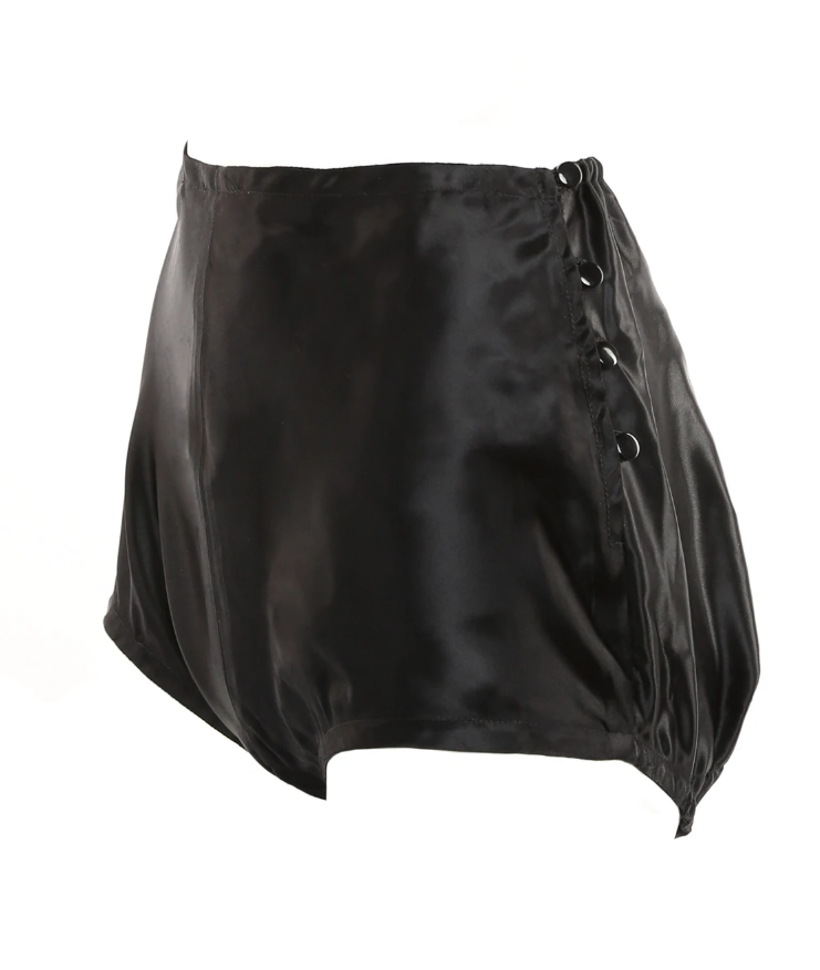 Assiette Satin Bloomers - Black and Peach - sizes S-5X