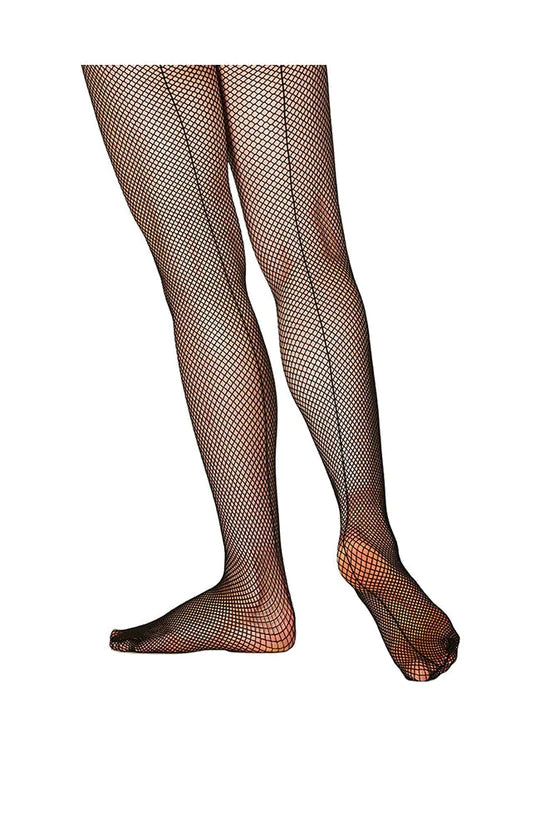 Cabaret Backseam Dance Quality Fishnet Tights 326 - Black + Beige